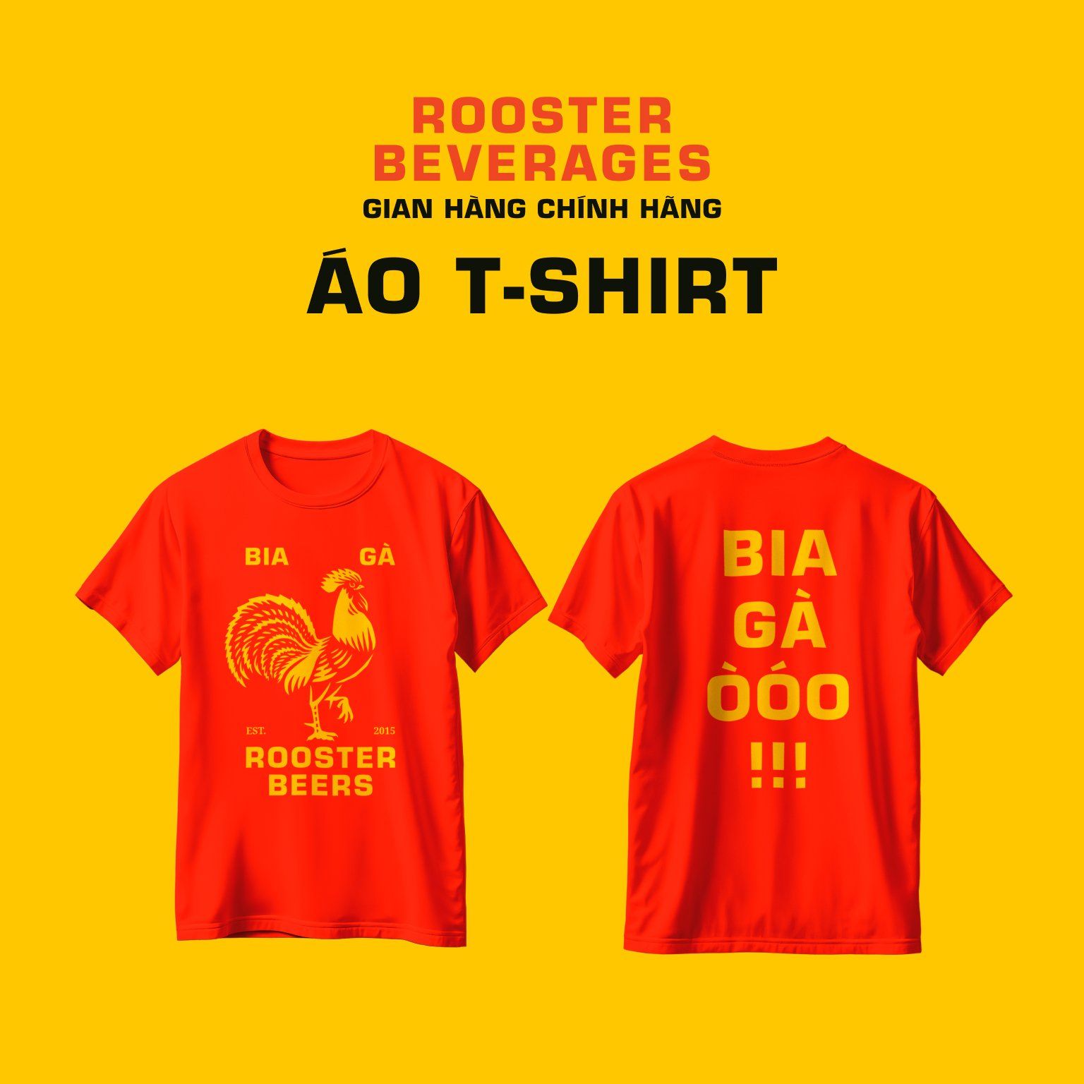  Áo Bia Gà màu Đỏ (Rooster Red T-Shirt) 