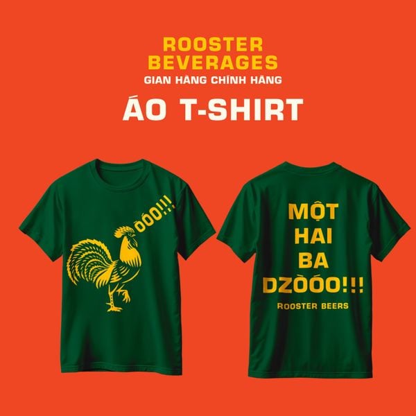  Áo Bia Gà màu Xanh lá cây (Rooster Beers Green T-Shirt) 
