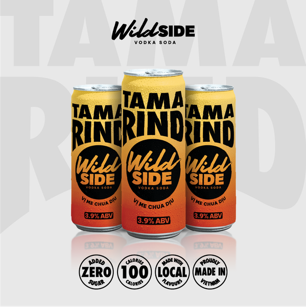  Wildside Vodka Soda Vị Me Chua Dịu | Thùng 12 Lon x 330ml – Độ cồn 3.9%  – Đồ uống có cồn nhẹ 