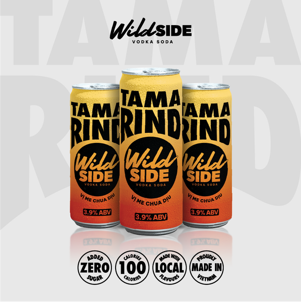  Wildside Vodka Soda Vị Me Chua Dịu | Thùng 24 Lon x 330ml – Độ cồn 3.9%  – Đồ uống có cồn nhẹ 