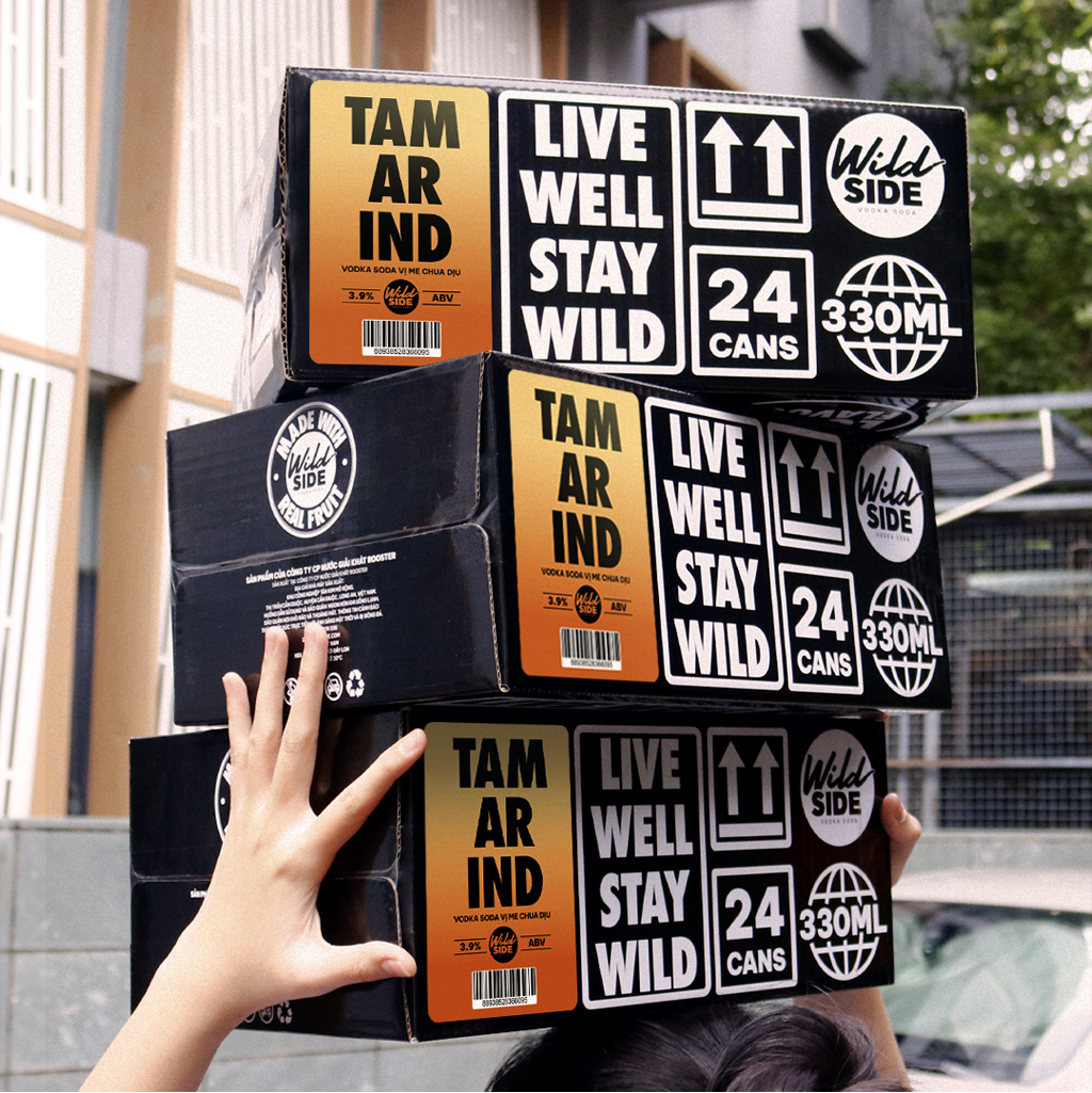  Wildside Vodka Soda Vị Me Chua Dịu | Thùng 24 Lon x 330ml – Độ cồn 3.9%  – Đồ uống có cồn nhẹ 