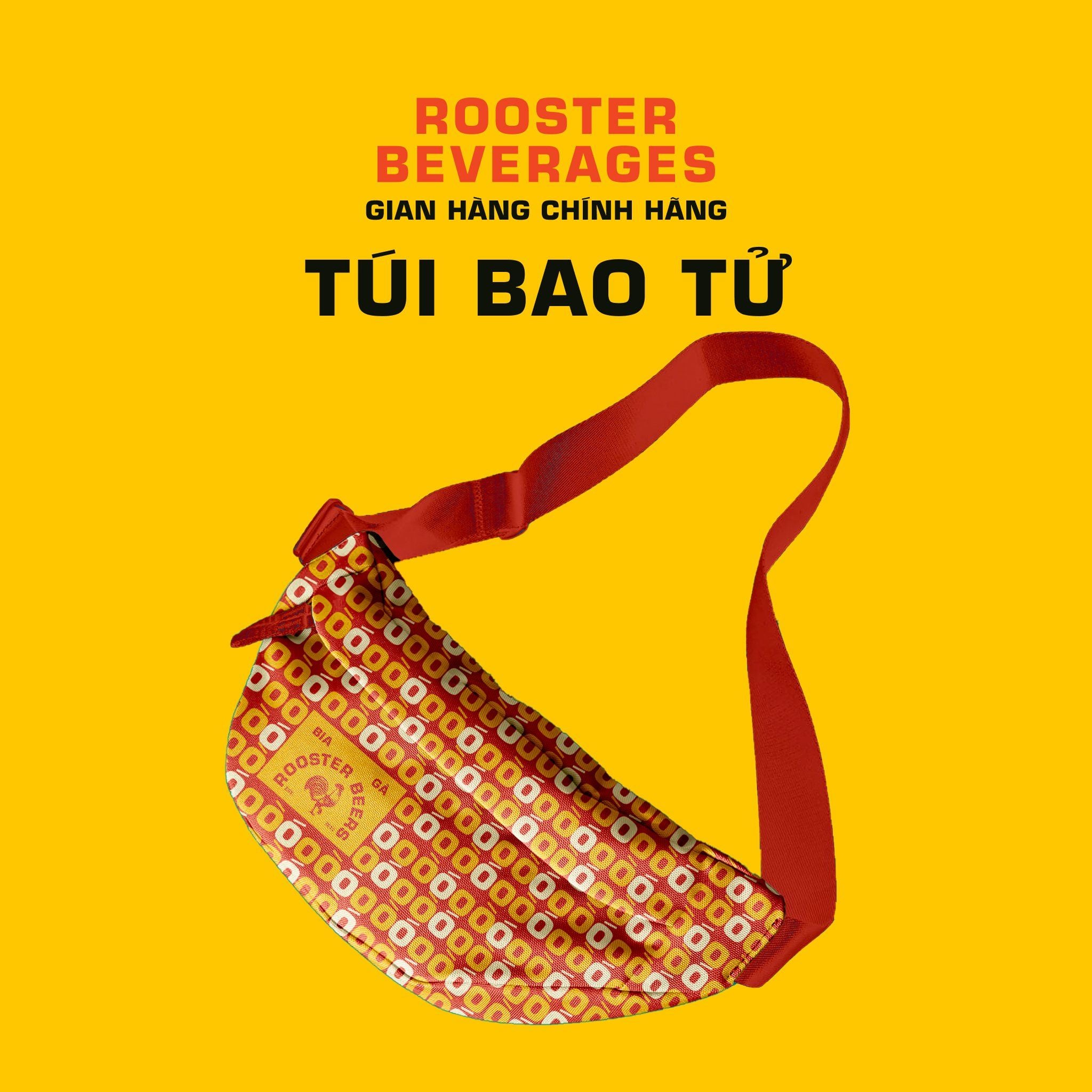  Túi đeo chéo, túi bao tử Rooster Beers phong cách thể thao năng động 