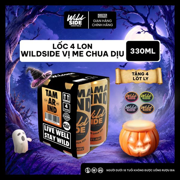  WildSide Vodka Soda 4 Lon - 4 Cans (330ml) 