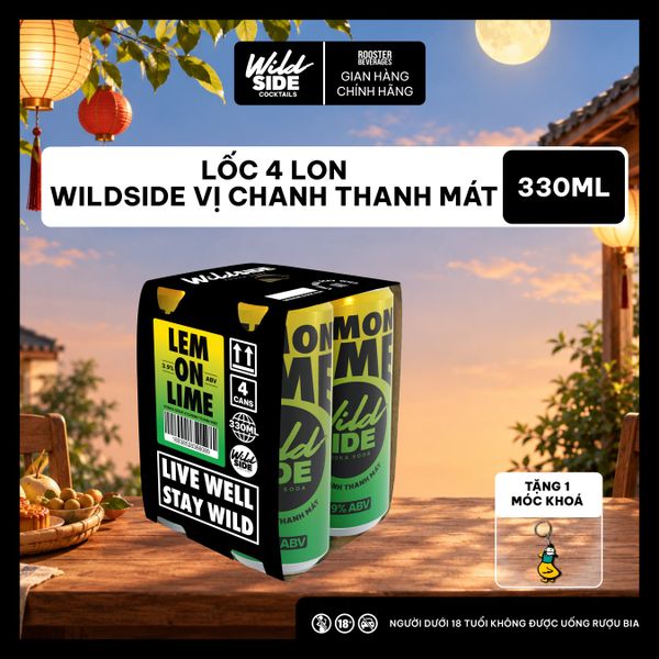  WildSide Vodka Soda 4 Lon - 4 Cans (330ml) 