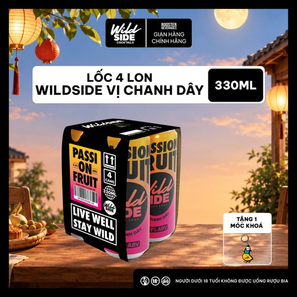  WildSide Vodka Soda 4 Lon - 4 Cans (330ml) 
