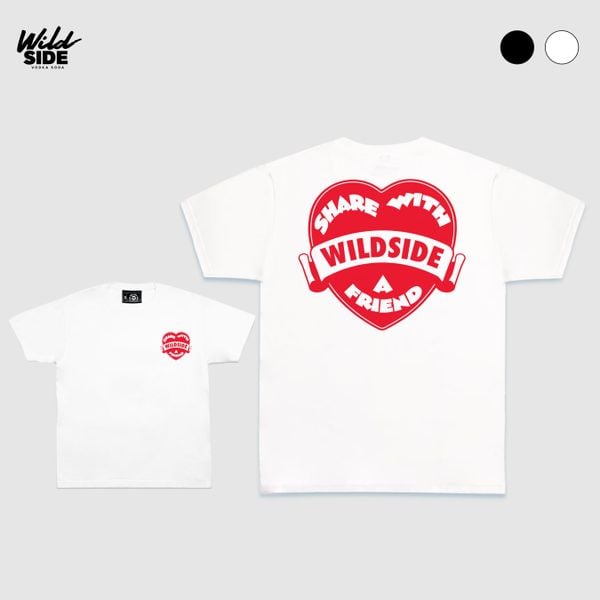  ÁO THUN WILDSIDE HEART ĐEN/TRẮNG 