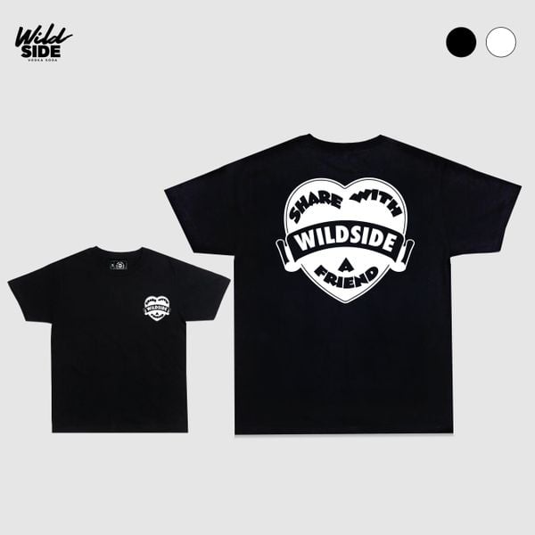  ÁO THUN WILDSIDE HEART ĐEN/TRẮNG 
