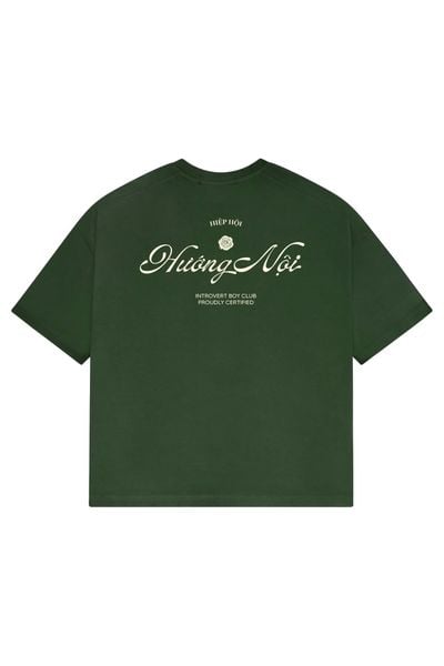  The Introvert Association T-shirt - Moss Green 