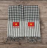 Khăn Rằn Nam Bộ Thêu Cờ Tổ Quốc - Chào Mừng Đại Lễ 30-4