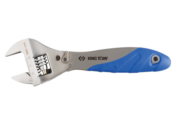  Mỏ lết Kingtony 10"  điều chỉnh , có bánh cóc 3631-10R 