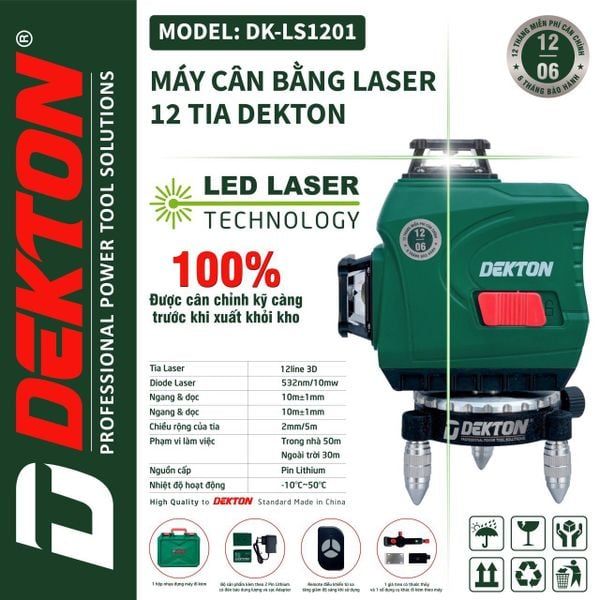  Máy Cân Mực Dekton DK-LS1201 
