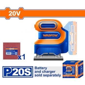  Máy chà nhám vuông dùng pin 20V (không kèm pin sạc) WRAP5010 WADFOW 