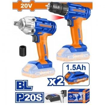  Bộ combo Máy khoan & Máy siết buloong dùng pin 20V WCK2017 WADFOW 