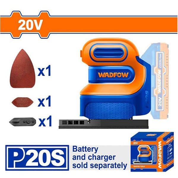  Máy chà nhám cọ/tam giác dùng pin 20V (không kèm pin sạc) WRAP5020 WADFOW 
