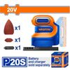  Máy chà nhám cọ/tam giác dùng pin 20V (không kèm pin sạc) WRAP5020 WADFOW 