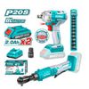  TOSLI23043 Bộ combo máy siết buloong TIWLI2038
& TDRLI206015
dùng pin 20V Total 