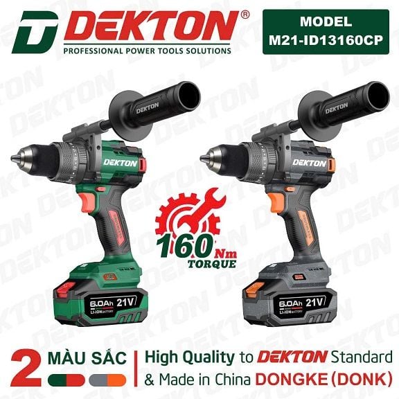  Máy khoan Dekton M21-ID13160cp ( chưa pin và sạc) 
