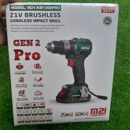  Máy khoan 3 chức năng dùng pin Dekton m21-kb1368pro chưa có pin sạc 