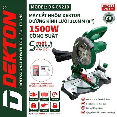  Máy Cắt Nhôm Mini Dekton DK-CN210 Có lưỡi cắt 