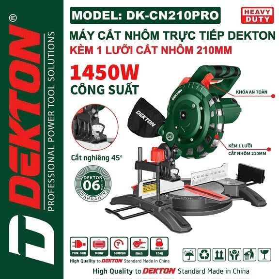  Máy cắt nhôm dekton dk-cn210pro 
