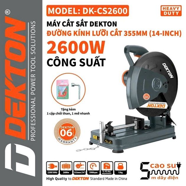  Máy cắt sắt dekton 2600w dk-cs2600 