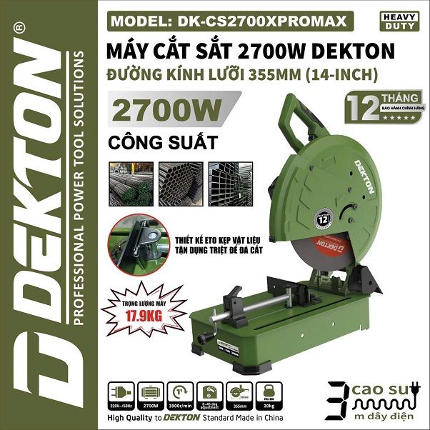  máy cắt sắt dekton DK-CS2700XPROMAX 