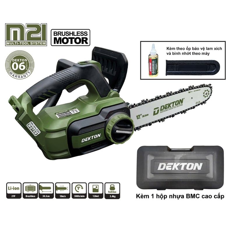  Máy cưa xích pin dekton m21-cx12xpro 
