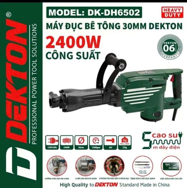  Máy đục bê tông 30 ly Dekton DK-HD6502 