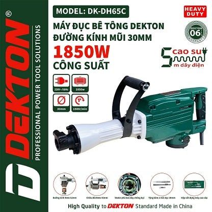  Máy Đục Bê Tông Dekton DK-DH65C 