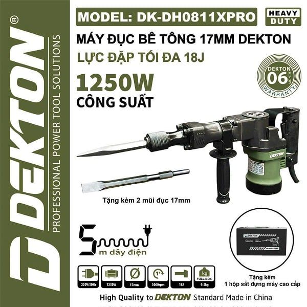  Máy đục dekton 17 ly dk-hd0811xpro 