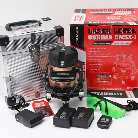  Máy cân bằng lazer 5 tia xanh Oshima CM5X-1 