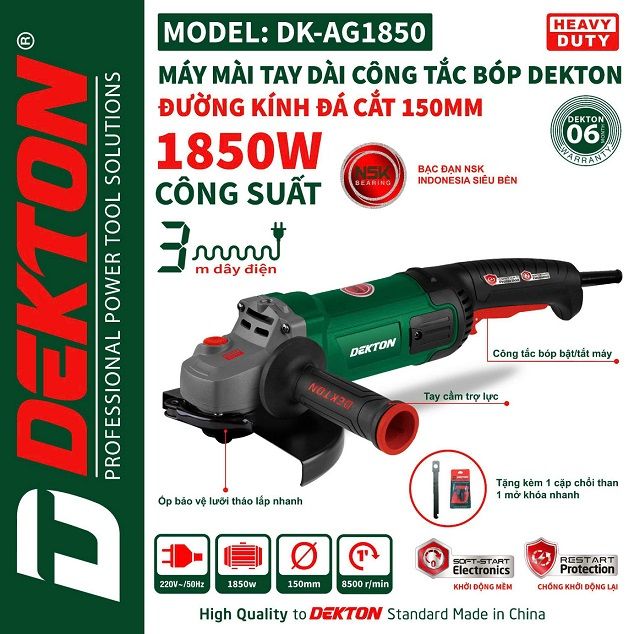  Máy mài dekton dk-ag1850 