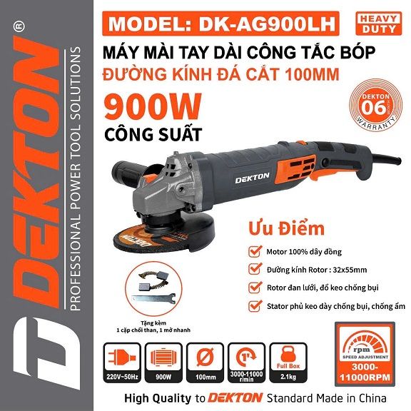  Máy Mài cấm tay Dekton DK-AG900LH 