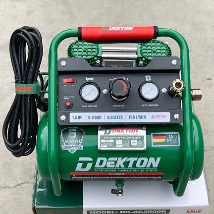  Máy nén khí dekton DK-AC2909R KHÔNG DẦU 9 LÍT CHÍNH HÃNG 