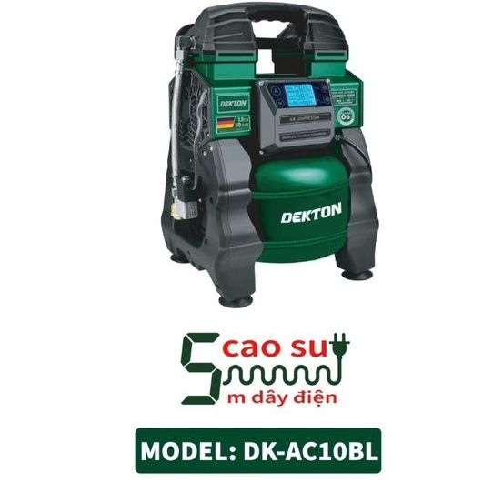  Máy nén khí Dekton DK-AC10BL  moter không chổi than ( dùng điện 220) 