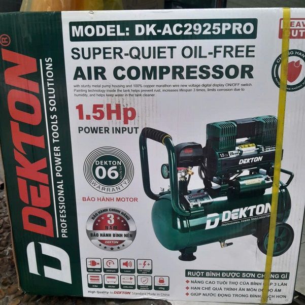 Máy Nén Khí Không Dầu Dekton DK-AC2925Pro 