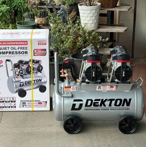 Máy nén khí nhôm không dầu Dekton 50 lít DK-AC3950promax 