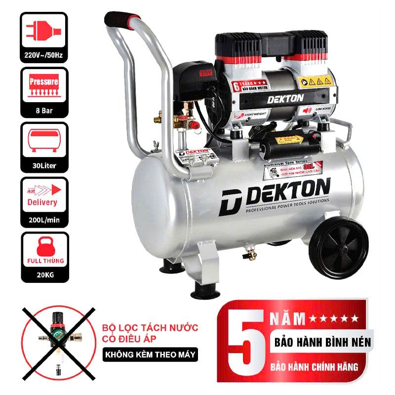  Máy Nén Khí nhôm Không Dầu Dekton DK-AC3930Promax 