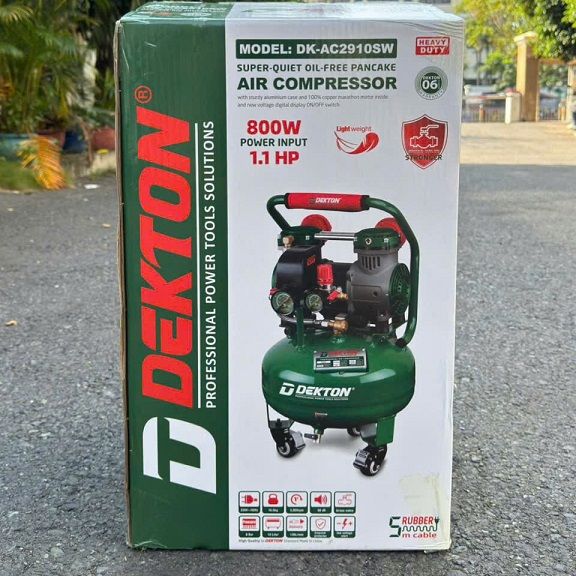  Máy nén khí không dầu dekton dk-ac2910sw 