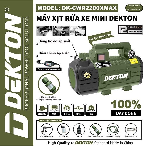  Máy rửa xe dekton dk-cwr2200xmax 