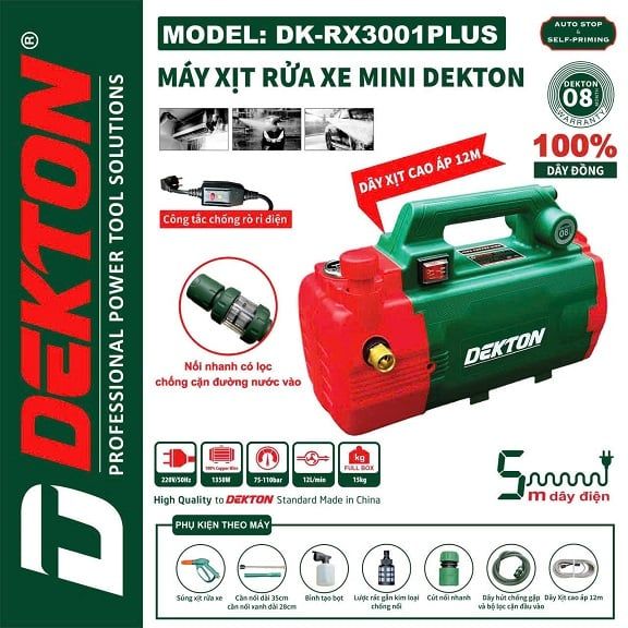  Máy rửa xe dekton dk-rx3001plus 