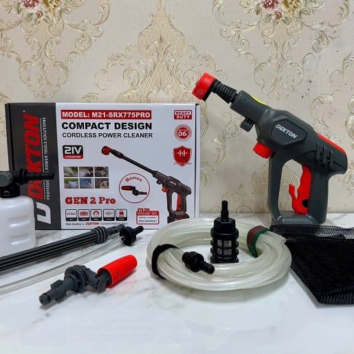  Súng rửa xe dùng pin dekton m21-srx775pro chưa có pin sạc 