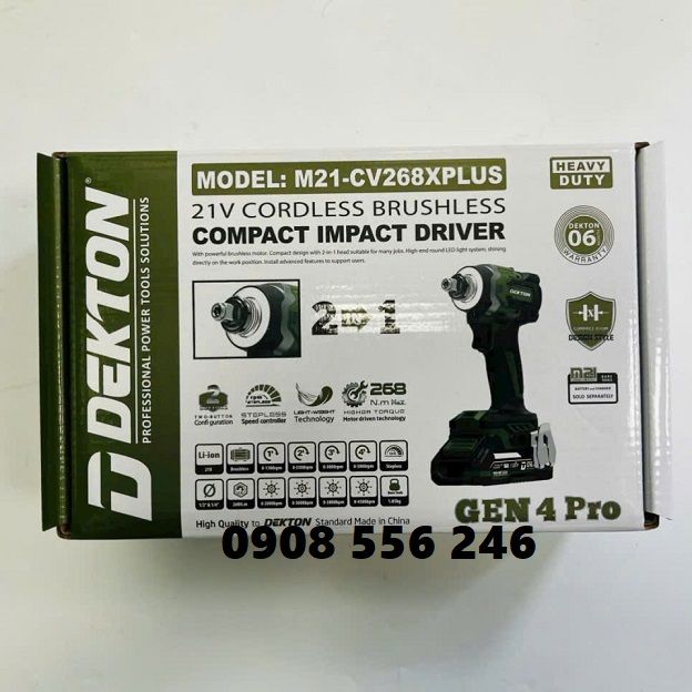  Máy chuyên vít dekton zen 4 M21-CV268xplus chưa pin sạc 