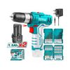  TOSLI23022 Bộ combo gồm máy khoan pin TIDLI12201
12V,45 tuavít, 16 mũi khoan Total 