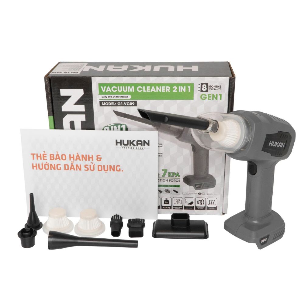  THÂN MÁY HÚT BỤI PIN 2 IN 1 HUKAN G1-VC09 (chưa pin sạc) HUKAN 