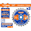  Bộ 2 lưỡi cưa TCT siêu mỏng 140mm(5- 1/2") 24T WTC3K14 WADFOW 