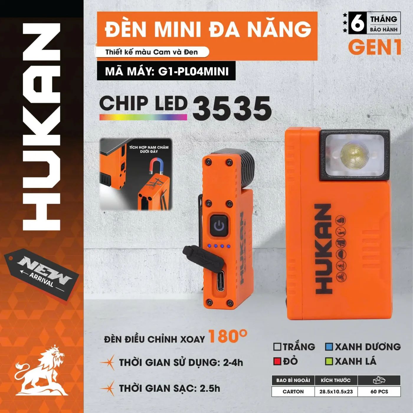  Đèn mini đa năng (G1-PL04MINI) Chip LED 3535 Siêu Sáng HUKAN 