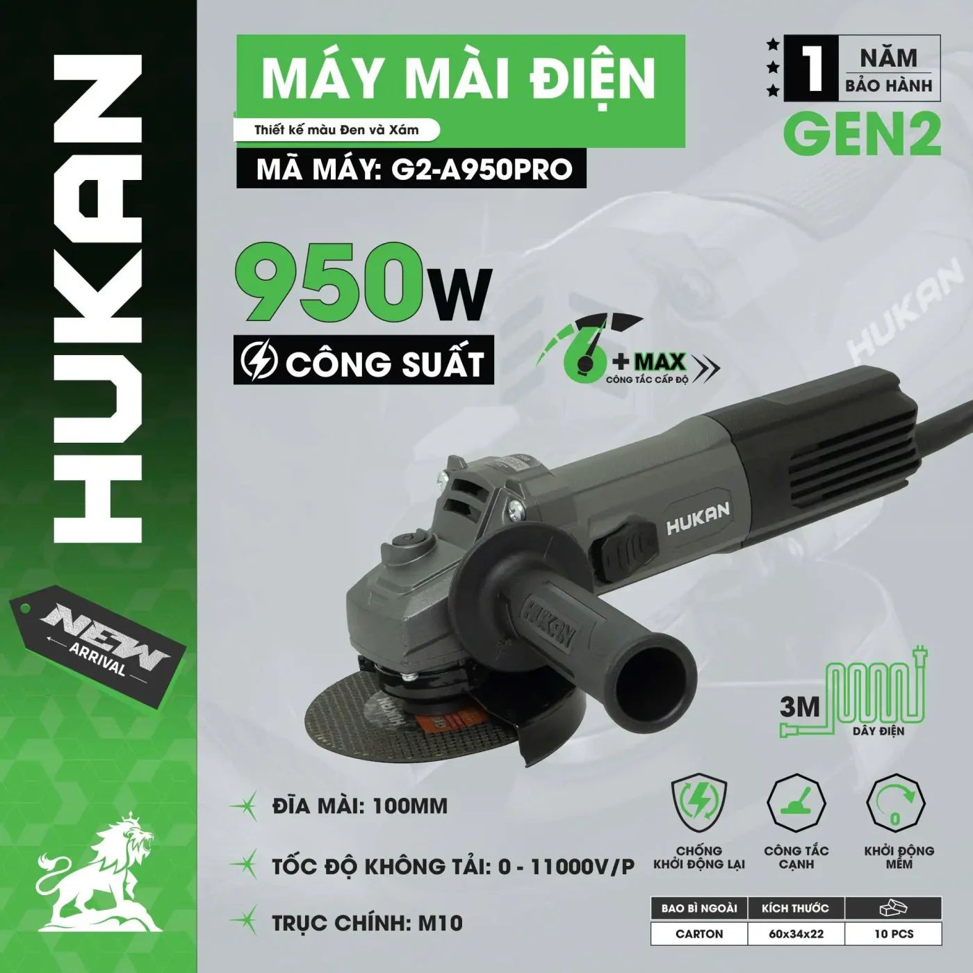 Máy mài điện (GEN 2) G2-A950PRO HUKAN 