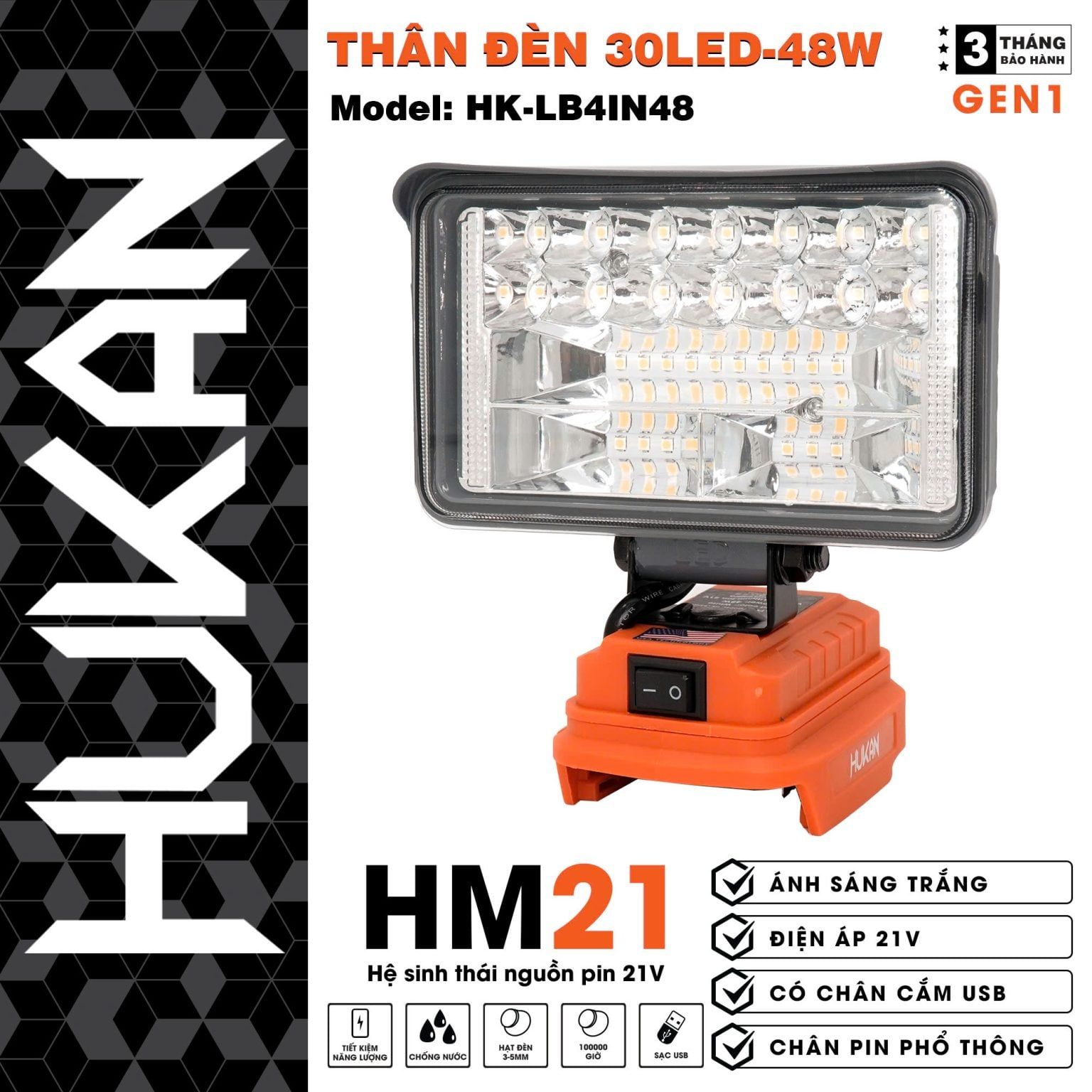  Thân đèn 30led 48W HK-LB4IN48 HUKAN 