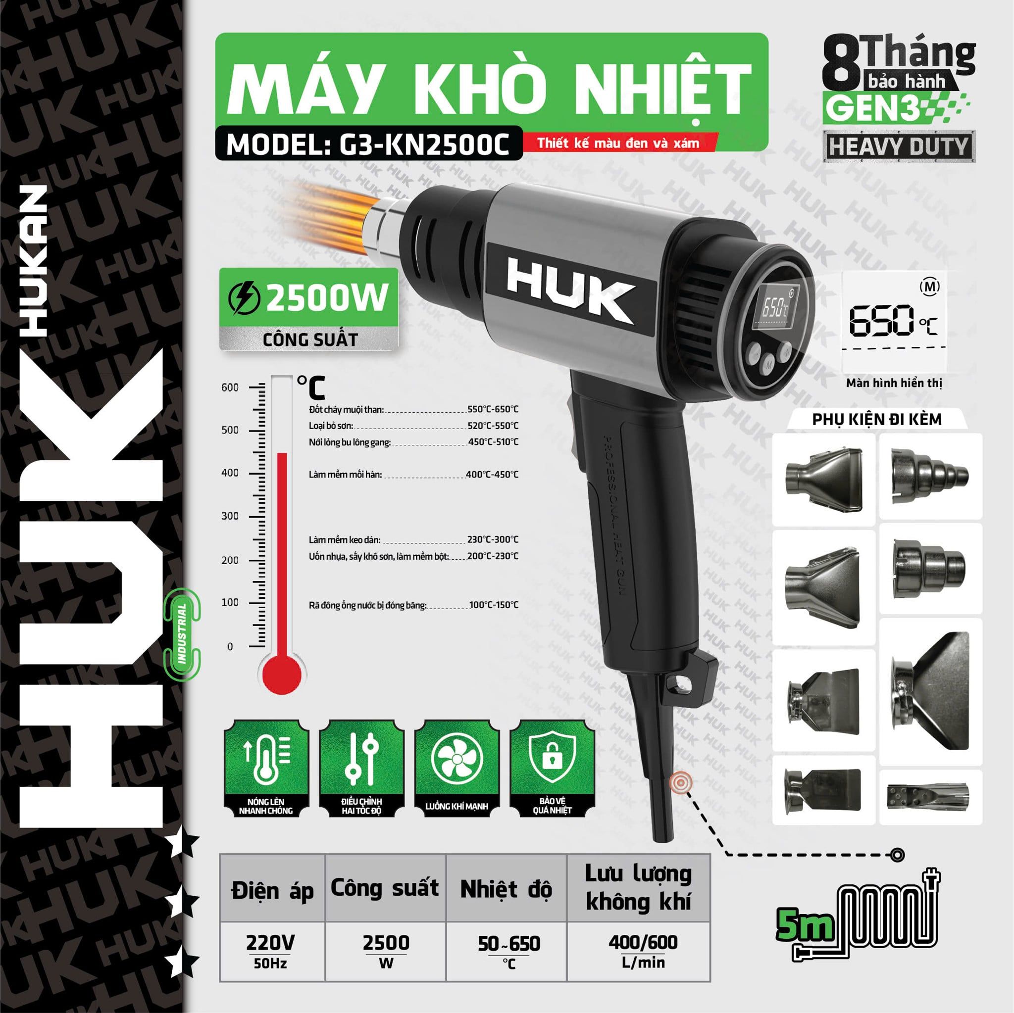  Máy khò nhiệt sử dụng điện (GEN3) G3-KN2500C 